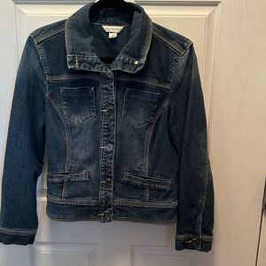 Christopher & Banks Dark Blue Jean Jacket Size Medium